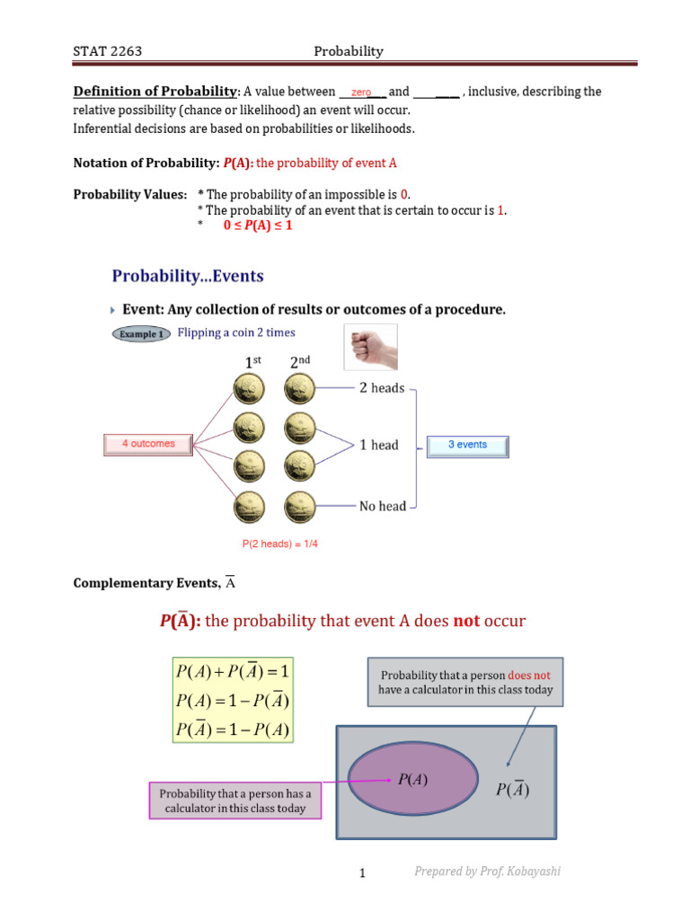 STAT2263 Probability Week 4 | PDF | Sensitivity And Specificity ...