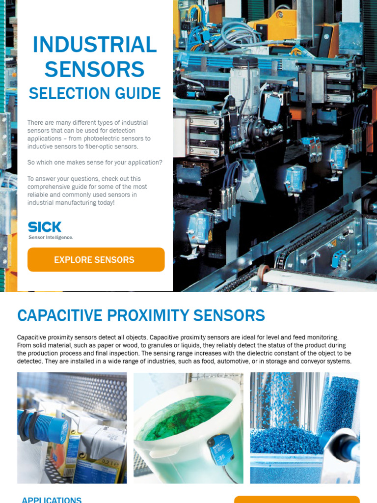 Industrial Sensors Selection Guide | PDF | Sensor | Capacitor