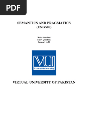 ENG508 Short Notes | PDF | Semantics | Semiotics ENG508 Short Notes | PDF | Semantics | Semiotics