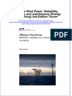 Ebook Offshore Wind Power Reliability Availability and Maintenance Energy Engineering 2Nd Edition Tavner Online PDF All Chapter