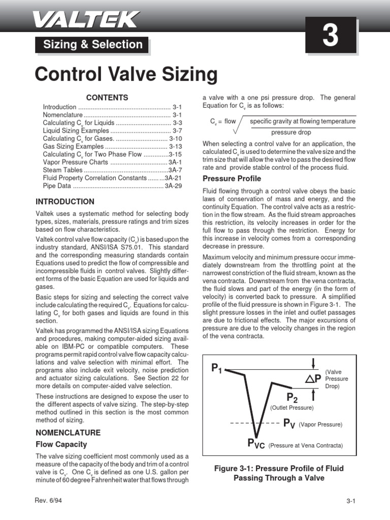 Control Valve Sizing Guide | PDF