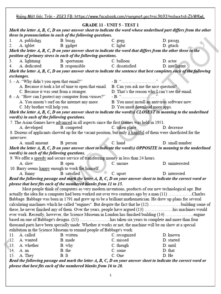  ki m tra friends global grade 11 unit 5 test 1 pdf