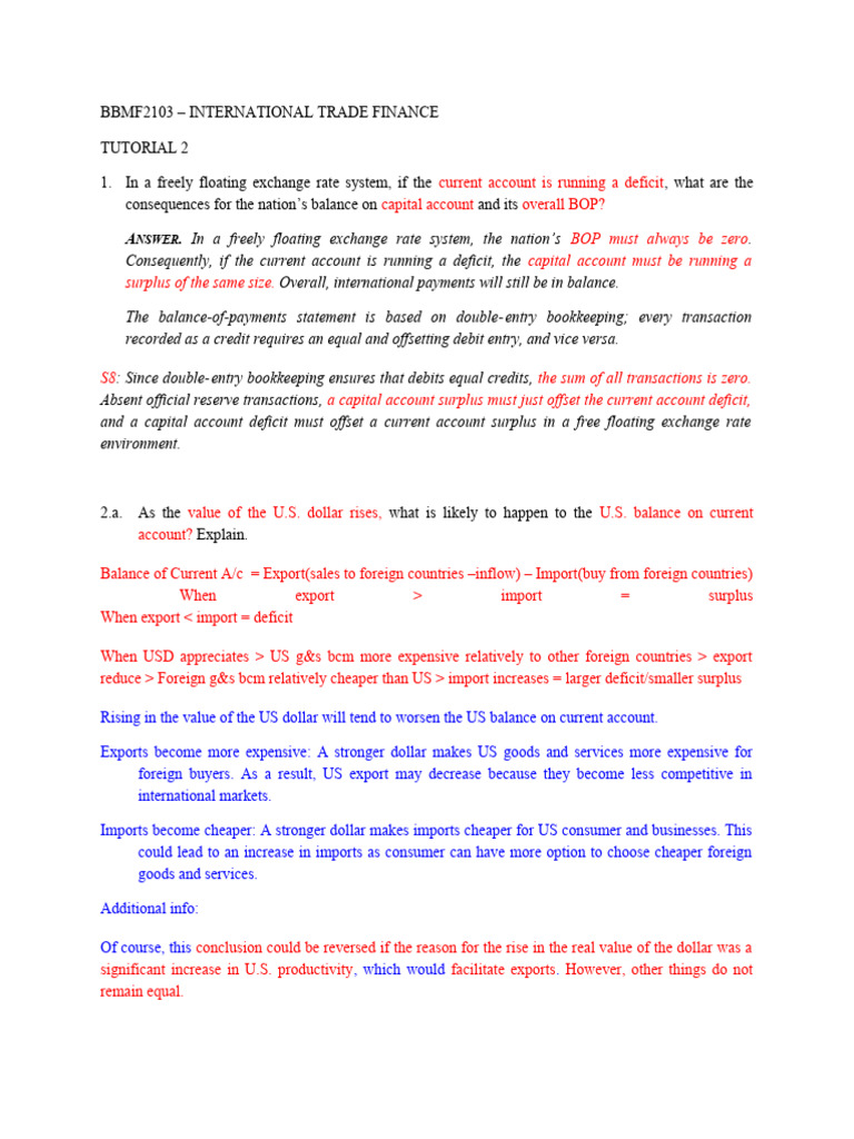 Impact of Exchange Rates on Trade Finance | PDF | Balance Of Payments ...