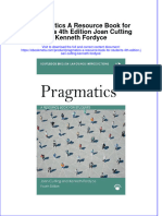 Ebook Pragmatics A Resource Book For Students 4Th Edition Joan Cutting Kenneth Fordyce Online PDF All Chapter