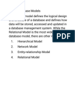 DBMS Database Models