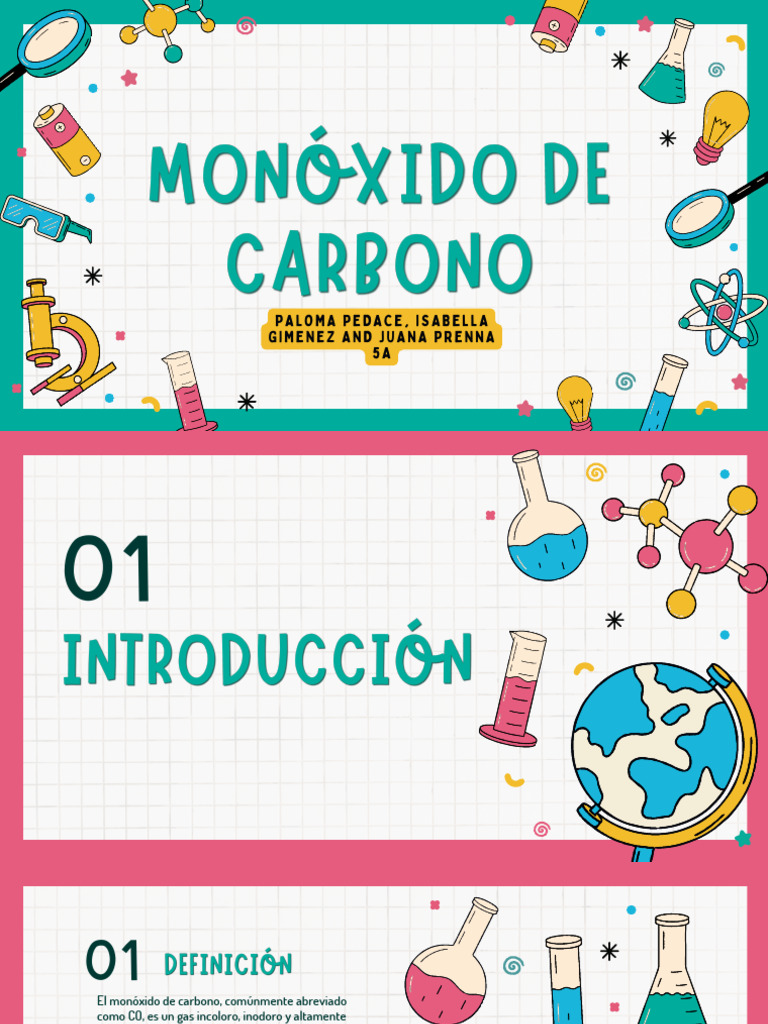 Monóxido de Carbono Presentacion Quimica | PDF | Monóxido de carbono ...