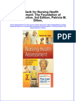 PDF Test Bank For Nursing Health Assessment The Foundation of Clinical Practice 3Rd Edition Patricia M Dillon Online Ebook Full Chapter