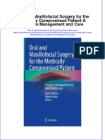 Ebook Oral and Maxillofacial Surgery For The Medically Compromised Patient A Guide To Management and Care Online PDF All Chapter