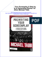 Ebook Prewriting Your Screenplay A Step by Step Guide To Generating Stories 1St Edition Michael Tabb Online PDF All Chapter