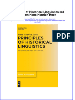 Ebook Principles of Historical Linguistics 3Rd Edition Hans Henrich Hock Online PDF All Chapter