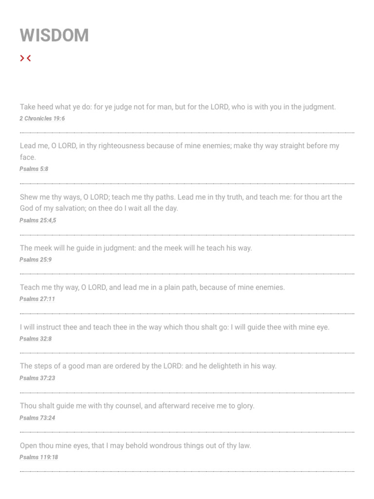 Bible verses on wisdom pdf thou book of proverbs