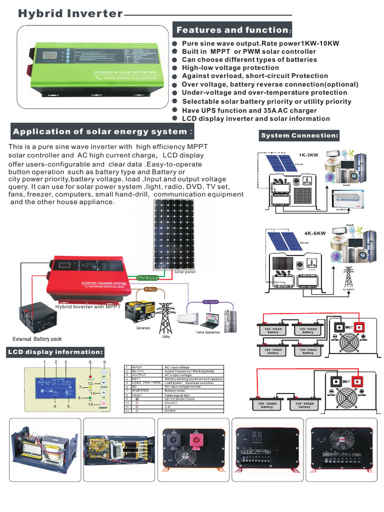 Hybrid Inverter MPPT User Manual | PDF | Power Inverter | Power Electronics