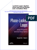 Phase Locked Loops System Perspectives and Circuit Design Aspects 1St Edition Rhee Online Ebook Texxtbook Full Chapter PDF