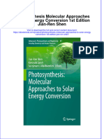 Photosynthesis Molecular Approaches To Solar Energy Conversion 1St Edition Jian Ren Shen Online Ebook Texxtbook Full Chapter PDF
