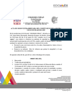 15PJN5002T Acta de Sesion Extraordinaria Del Comité Mi Escuela Segura