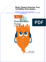 Numerical Brain Teasers Exercise Your Mind 1St Edition Erica Sadun 2 Online Ebook Texxtbook Full Chapter PDF