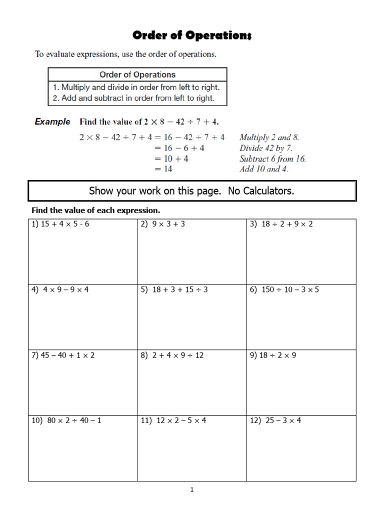 2020 Entering Math 6 Summer Packet - PDF 2019 | PDF | Arithmetic ...