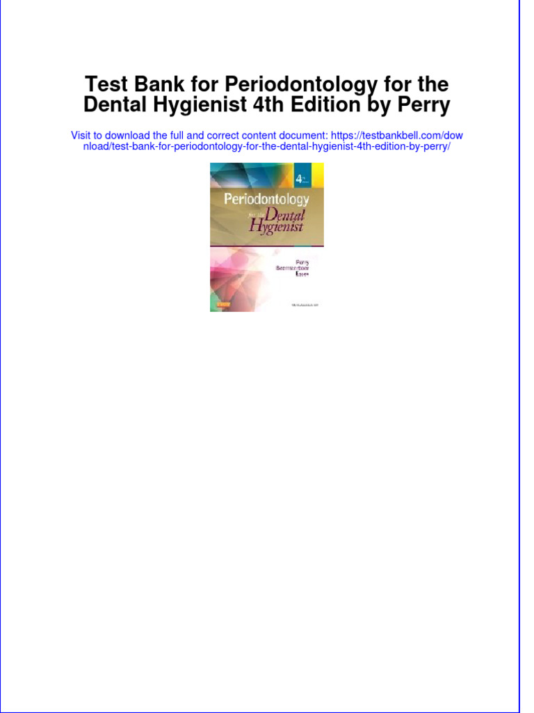 Download pdf Test Bank For Periodontology For The Dental Hygienist 4Th