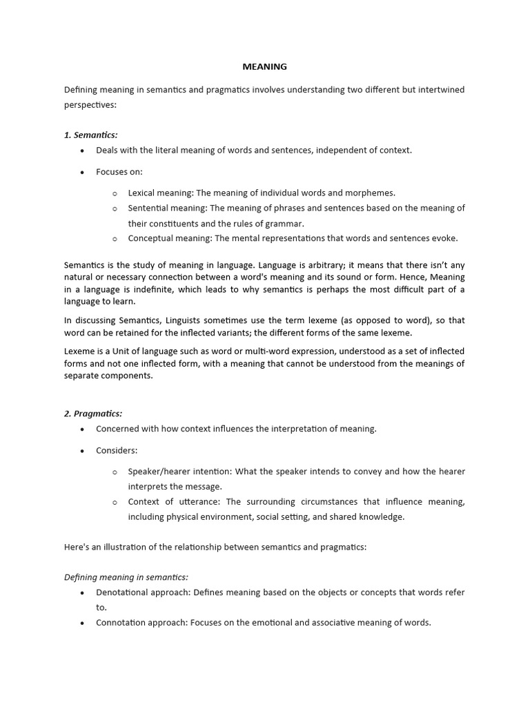 Rangkuman Semantik Pragmatik PDF Semantics Proposition