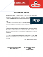 Declaracion Jurada Artika