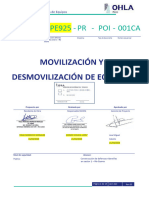 CO-PE-1PE925-PR-POI-001CA POI Movilización y Demovilización de Equipos Sector 1 Rio Casma - Rev.0