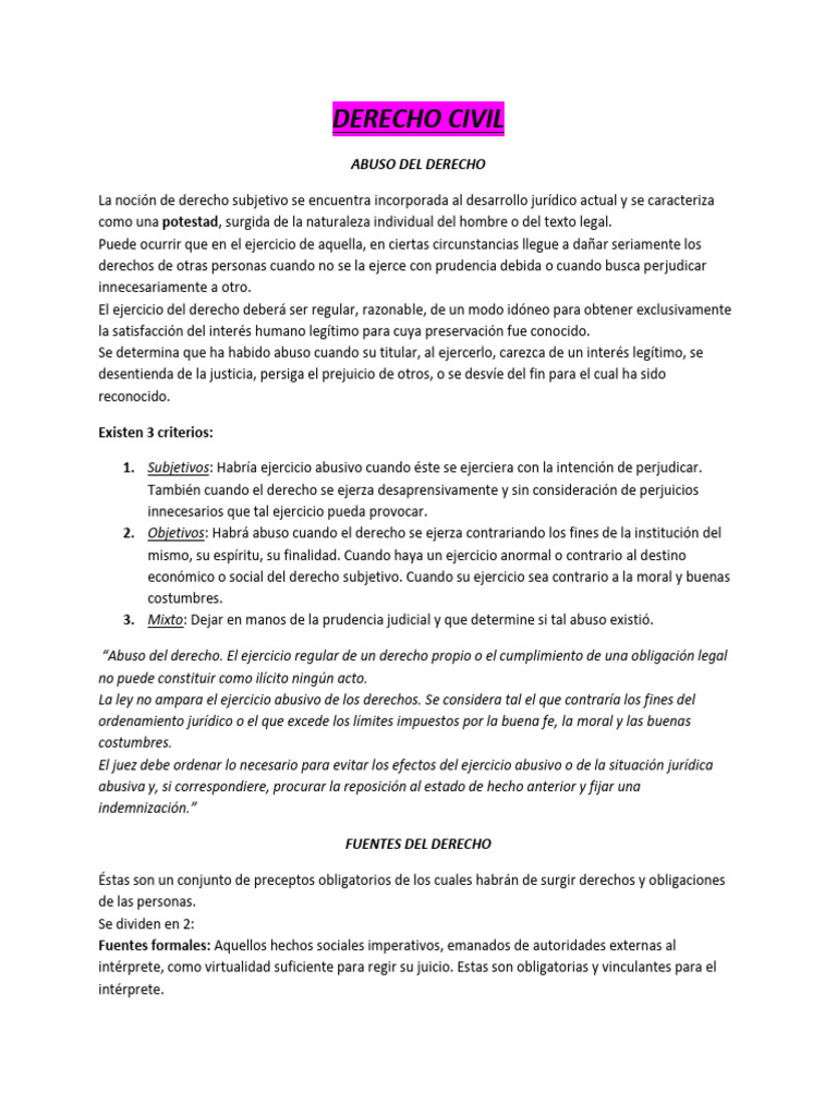 Abuso del Derecho en el Derecho Civil | PDF | Caso de ley | Justicia