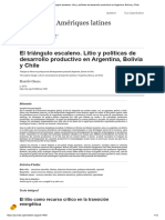 El Triángulo Escaleno. Litio y Políticas de Desarrollo Productivo en Argentina, Bolivia y Chile