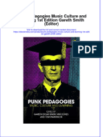 Ebook Punk Pedagogies Music Culture and Learning 1St Edition Gareth Smith Editor Online PDF All Chapter