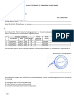 Sample CT Supplier Certificate Required For ADDC