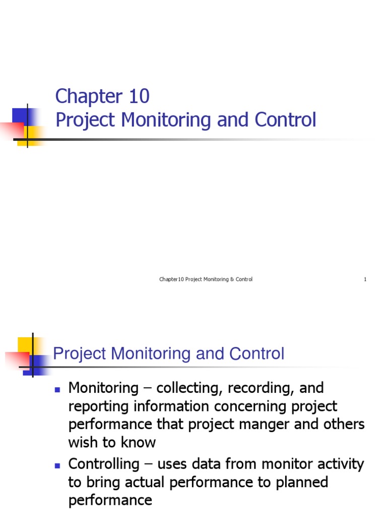 ch10 Project Monitoring & Control | PDF | Business