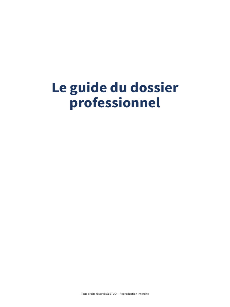 Guide de rédaction du Dossier Professionnel | PDF | Connaissances