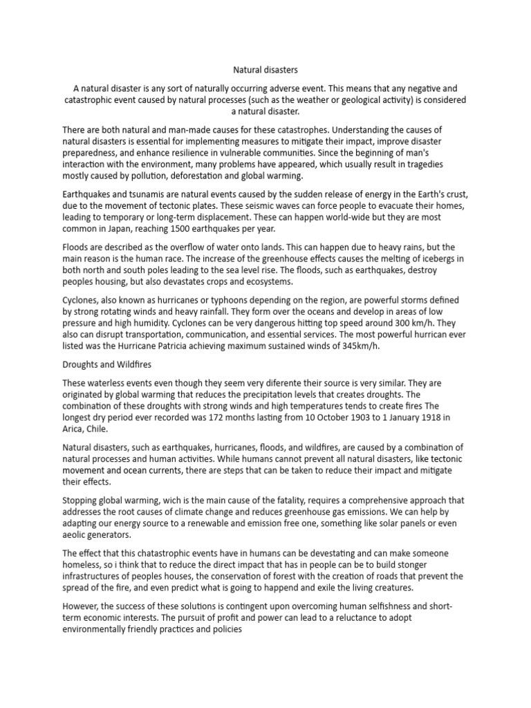 Natural Disasters Pdf Natural Disasters Tropical Cyclones