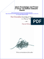 Ebook Post Orientalism Knowledge and Power in A Time of Terror 1St Edition Dabashi Hamid Online PDF All Chapter