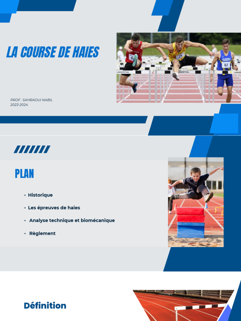Définition et Techniques de Course de Haies | PDF | Athlétisme