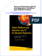 Power Platform and Dynamics 365 Ce For Absolute Beginners 1St Edition Sanjaya Prakash Pradhan Online Ebook Texxtbook Full Chapter PDF