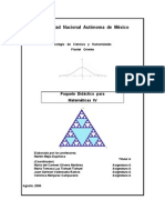 Paquete didáctico de Matemáticas IV con funciones polinomiales, racionales, trigonométricas, exponenciales y logarítmicas