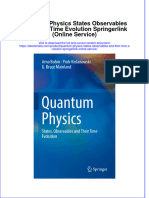 Ebook Quantum Physics States Observables and Their Time Evolution Springerlink Online Service Online PDF All Chapter