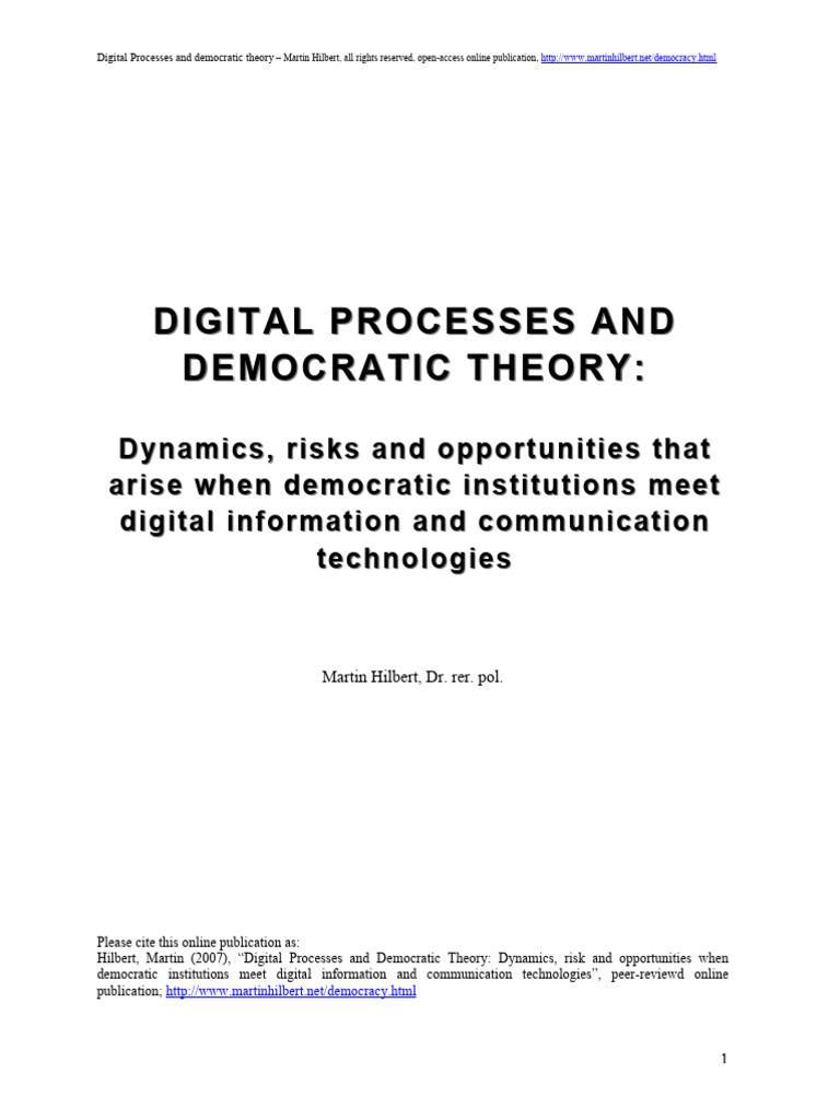 Digitaldemocracy Ebook Pdf Democracy Political Ideologies