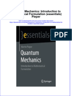 Ebook Quantum Mechanics Introduction To Mathematical Formulation Essentials Pieper Online PDF All Chapter