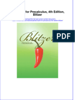 PDF Test Bank For Precalculus 4Th Edition Blitzer Online Ebook Full Chapter