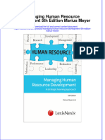 Ebook Managing Human Resource Development 5Th Edition Marius Meyer Online PDF All Chapter