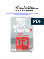 Ebook Managing Change Creativity and Innovation 3Rd Edition Patrick Dawson Constantine Andriopoulos Online PDF All Chapter