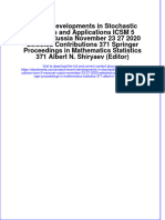 Download Recent Developments In Stochastic Methods And Applications Icsm 5 Moscow Russia November 23 27 2020 Selected Contributions 371 Springer Proceedings In Mathematics Statistics 371 Albert N Shiryaev E online ebook  texxtbook full chapter pdf 