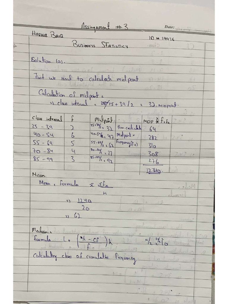 Assignment 3 Business Stats | PDF