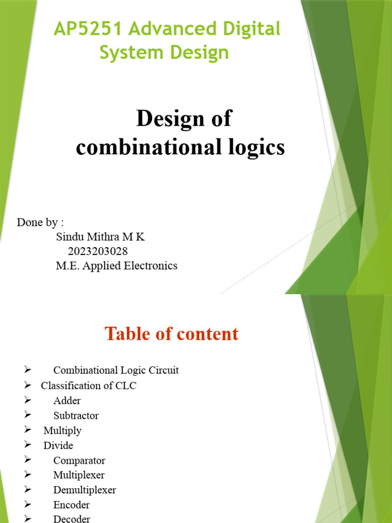 Combinational Logic Circuit Design Guide | PDF | Logic Gate ...