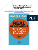 Ebook Real Negotiations Driving Values and Handling Complexities 2Nd Edition Robert Ibsen Online PDF All Chapter