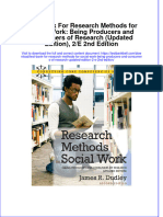 Test Bank For Research Methods For Social Work: Being Producers and Consumers of Research (Updated Edition), 2/E 2nd Edition