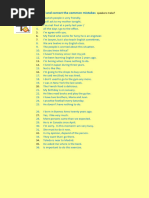 Sentence Error Correction Exercises | PDF