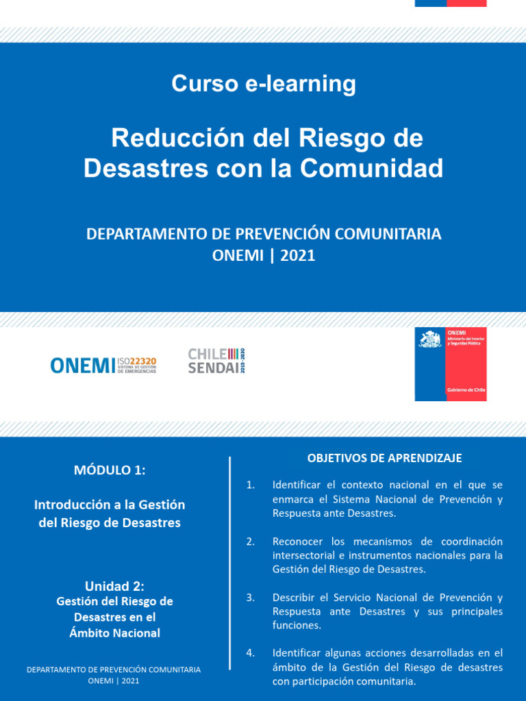 Gestión del Riesgo de Desastres en Chile | PDF