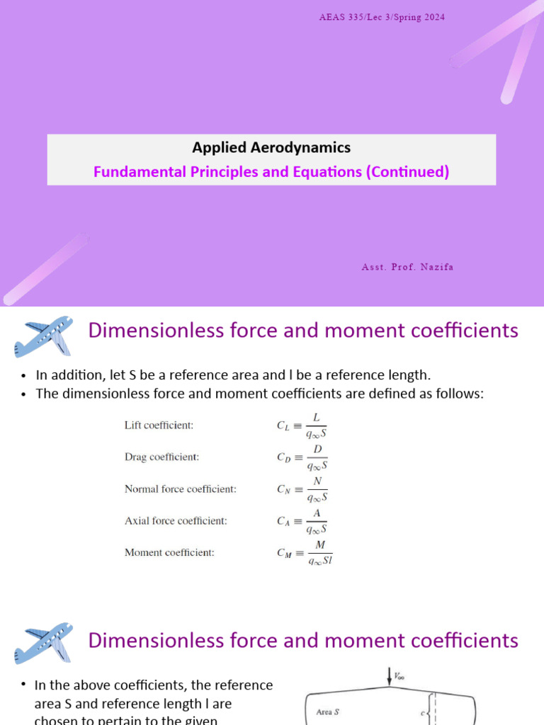 Dimensionless Aerodynamic Coefficients | PDF | Drag (Physics ...